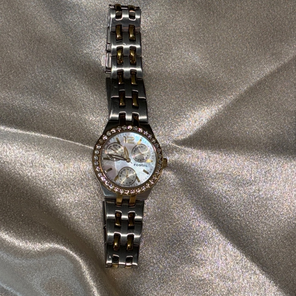 Fossil Women's Two-Tone Crystal Watch - Picture 2 of 3
